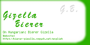 gizella bierer business card